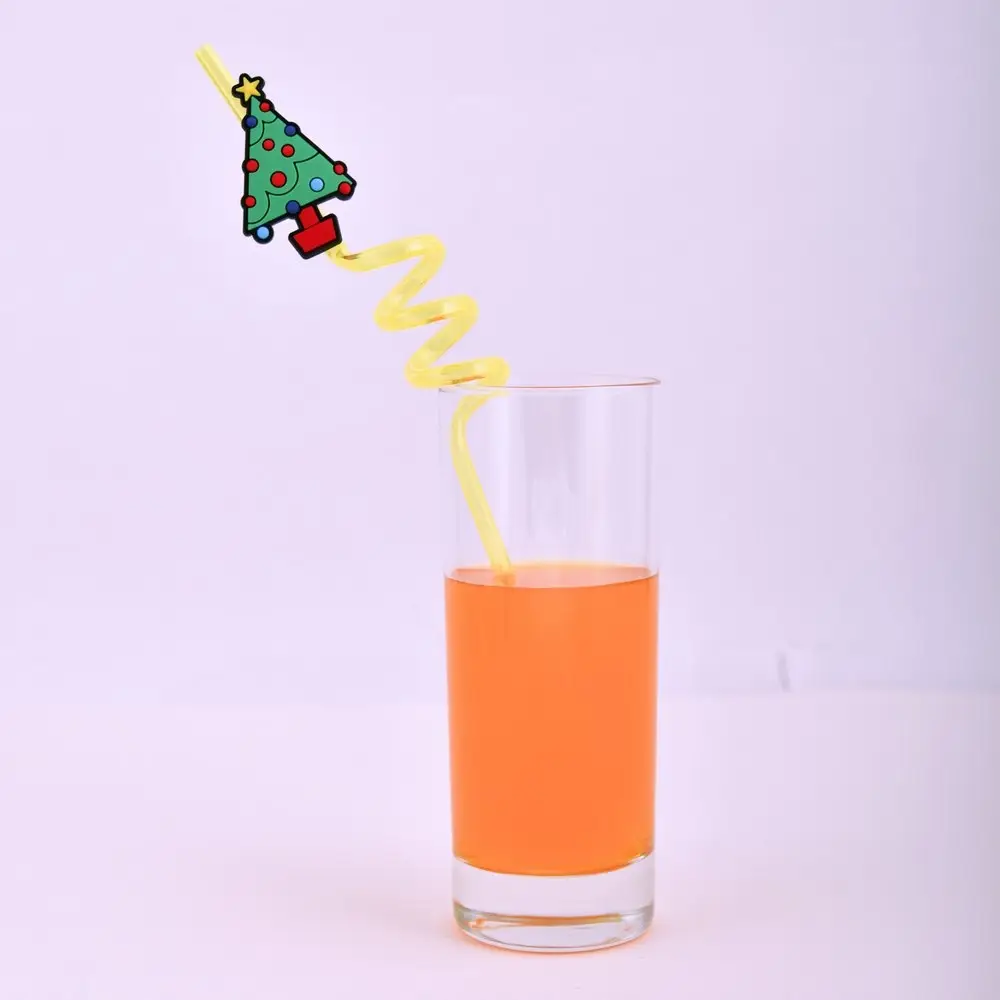 Трубочки для коктейля Новогодняя компания 4 шт Трубочки для коктейля Новогодняя компания 4 шт