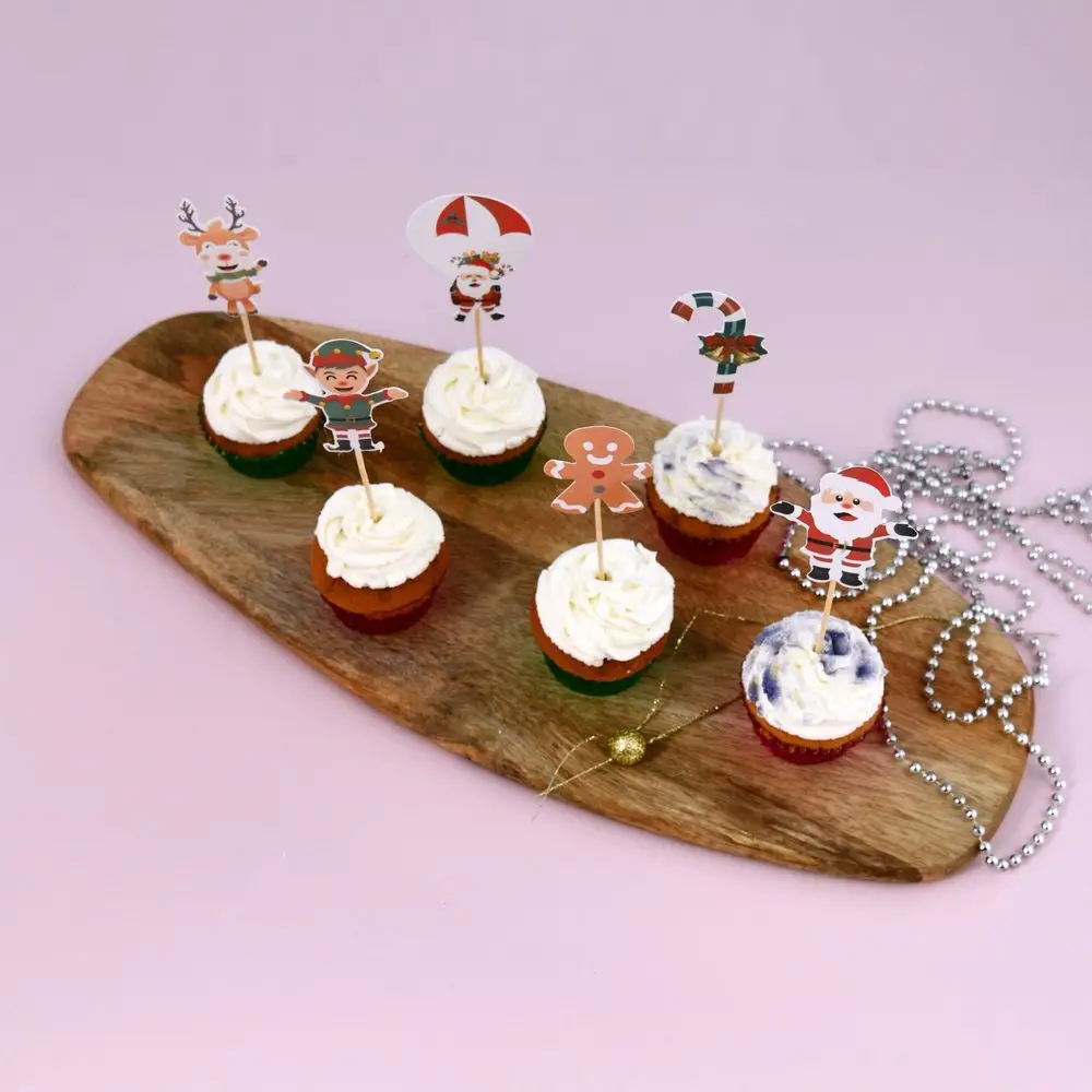 Топпер для украшения Новогодняя компания набор 6 шт Топпер для украшения Новогодняя компания набор 6 шт