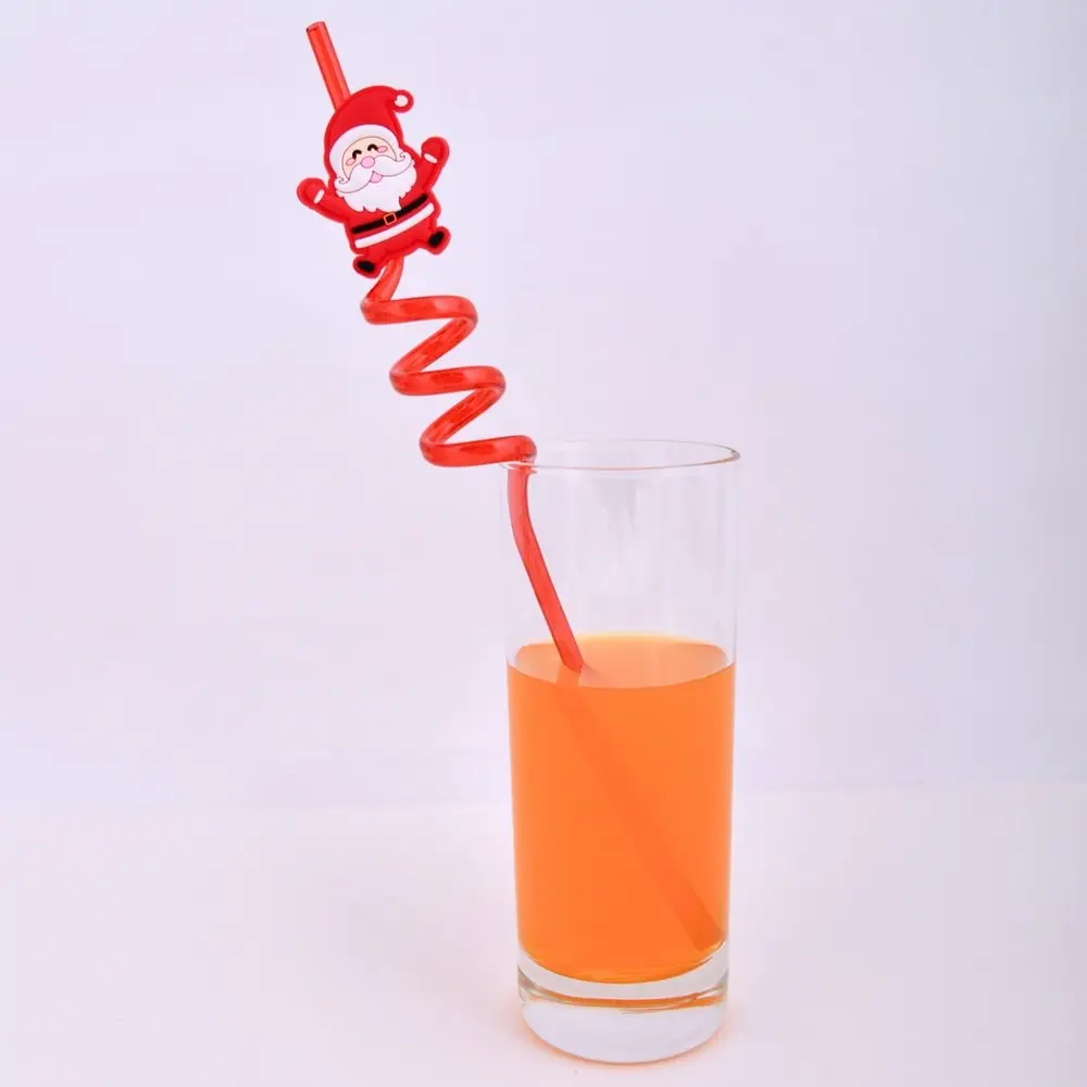 Трубочки для коктейля Новогодняя компания 4 шт Трубочки для коктейля Новогодняя компания 4 шт