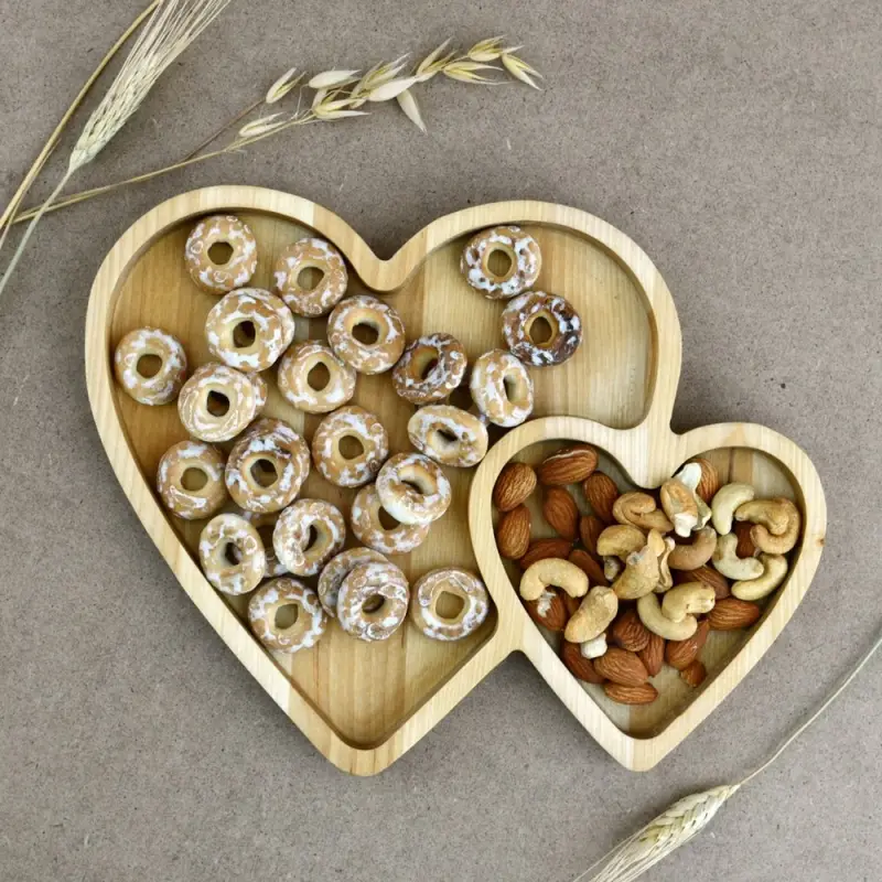 Менажница Два сердца 2 ячейки