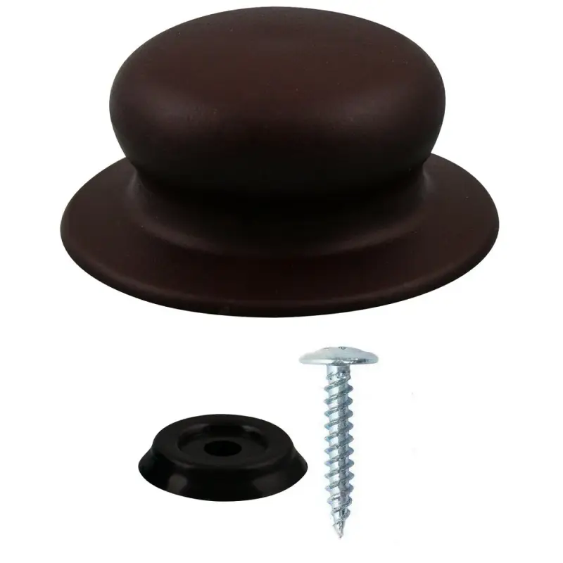 Ручка для крышки с саморезом коричневая диаметр 6 см Ручка для крышки с саморезом коричневая диаметр 6 см