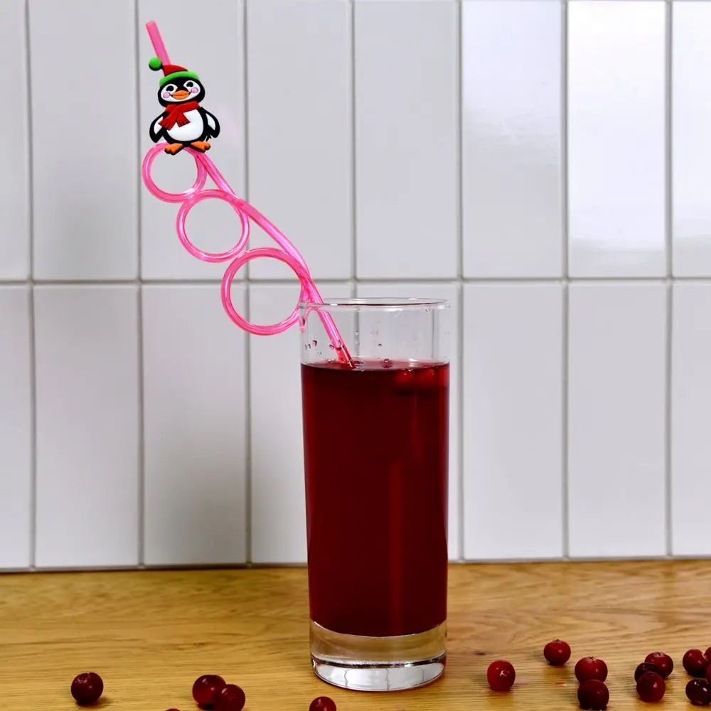 Трубочки для коктейля Зимний лес 4 шт Трубочки для коктейля Зимний лес 4 шт