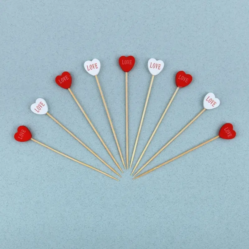Шпажки для канапе Сердце 24 шт Шпажки для канапе Сердце 24 шт