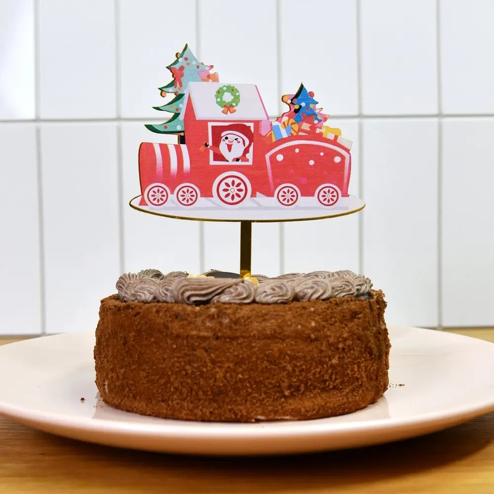 Топпер для украшения Новогодний паровоз Топпер для украшения Новогодний паровоз