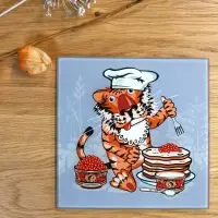 Доска разделочная Тигр Кайфолов 18х18 см (ассортимент) Доска разделочная Тигр Кайфолов 18х18 см (ассортимент)