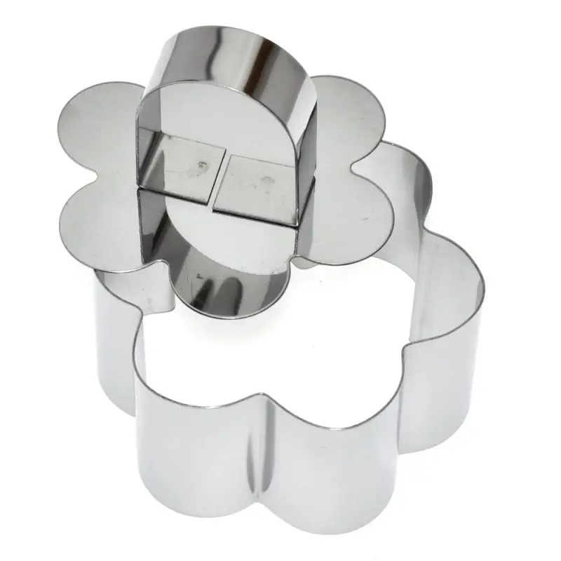 Кулинарная форма "Цветок" с крышкой-прессом, диаметр 8см