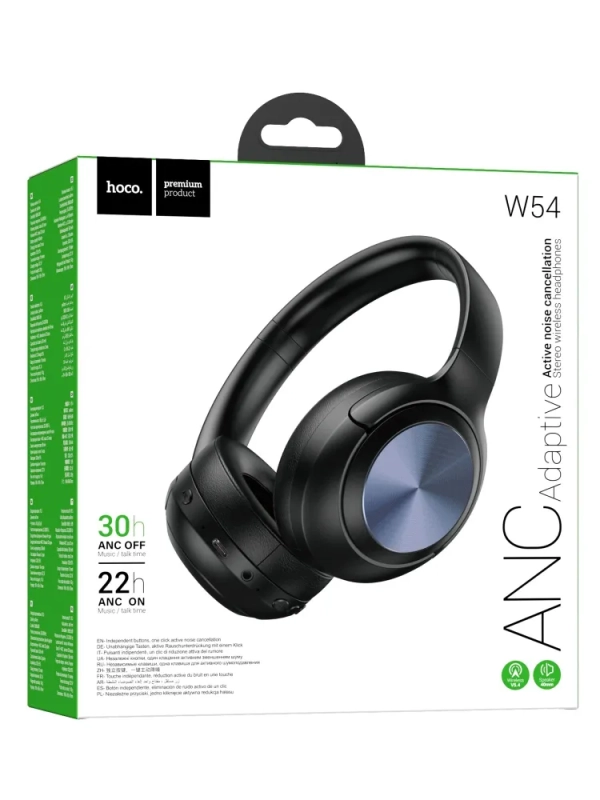 Наушники беспроводные W54 черные Наушники беспроводные W54 черные