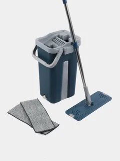Швабра с вертикальным отжимом и ведром Швабра с вертикальным отжимом и ведром