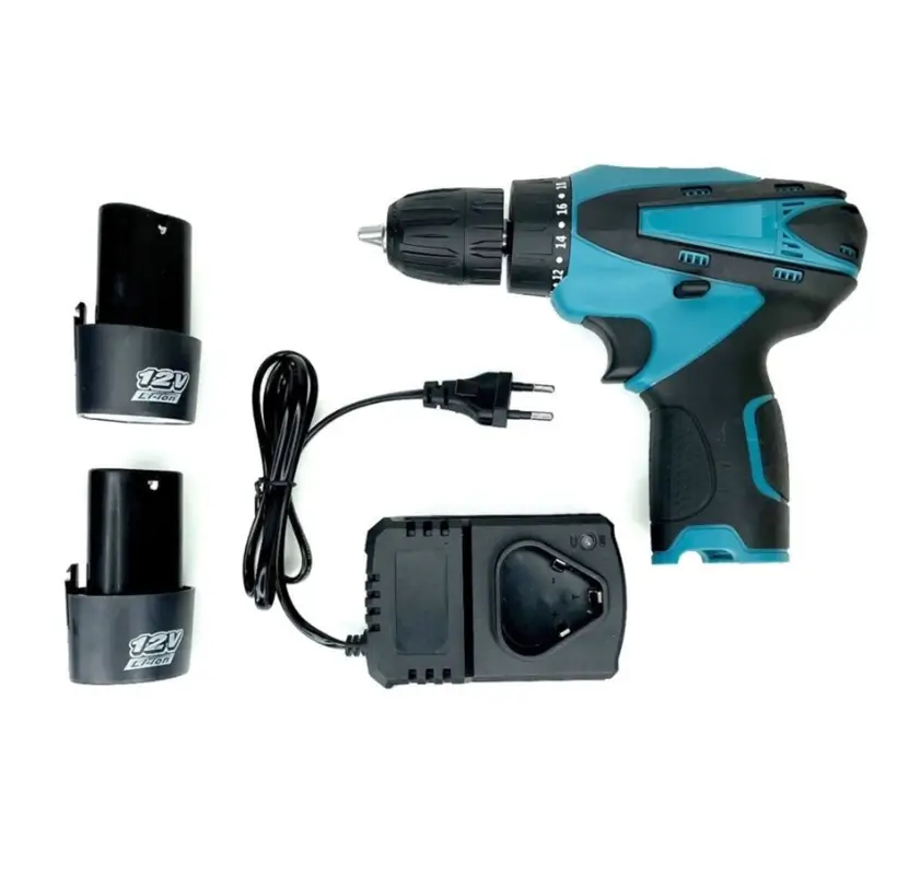 Шуруповерт аккумуляторный 12V  24 Нм  2 АКБ (цвет в ассортименте)