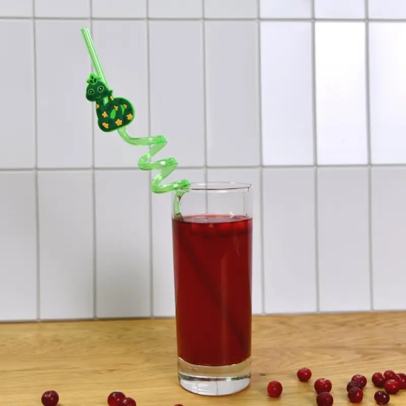 Трубочки для коктейля Змейка Чародейка 3 шт Трубочки для коктейля Змейка Чародейка 3 шт