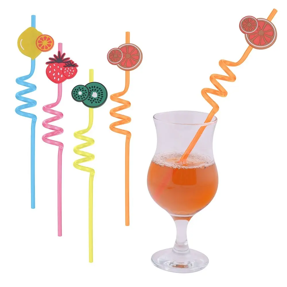 Трубочки для коктейля Фрукты 4 шт Трубочки для коктейля Фрукты 4 шт