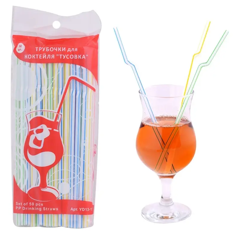Трубочки для коктейля Тусовка 50 шт Трубочки для коктейля Тусовка 50 шт