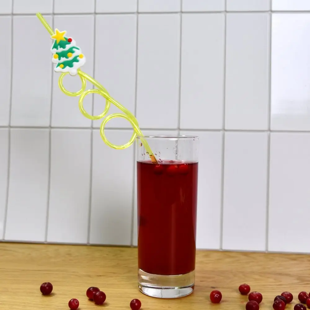 Трубочки для коктейля Зимний лес 4 шт Трубочки для коктейля Зимний лес 4 шт