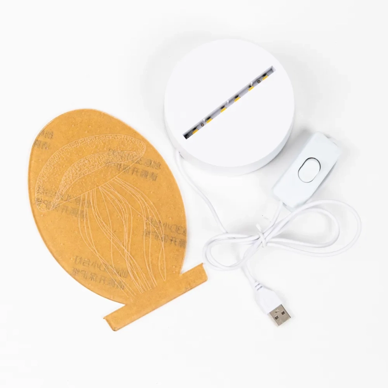 Светодиодный ночник 3D Медуза с USB шнуром Светодиодный ночник 3D Медуза с USB шнуром