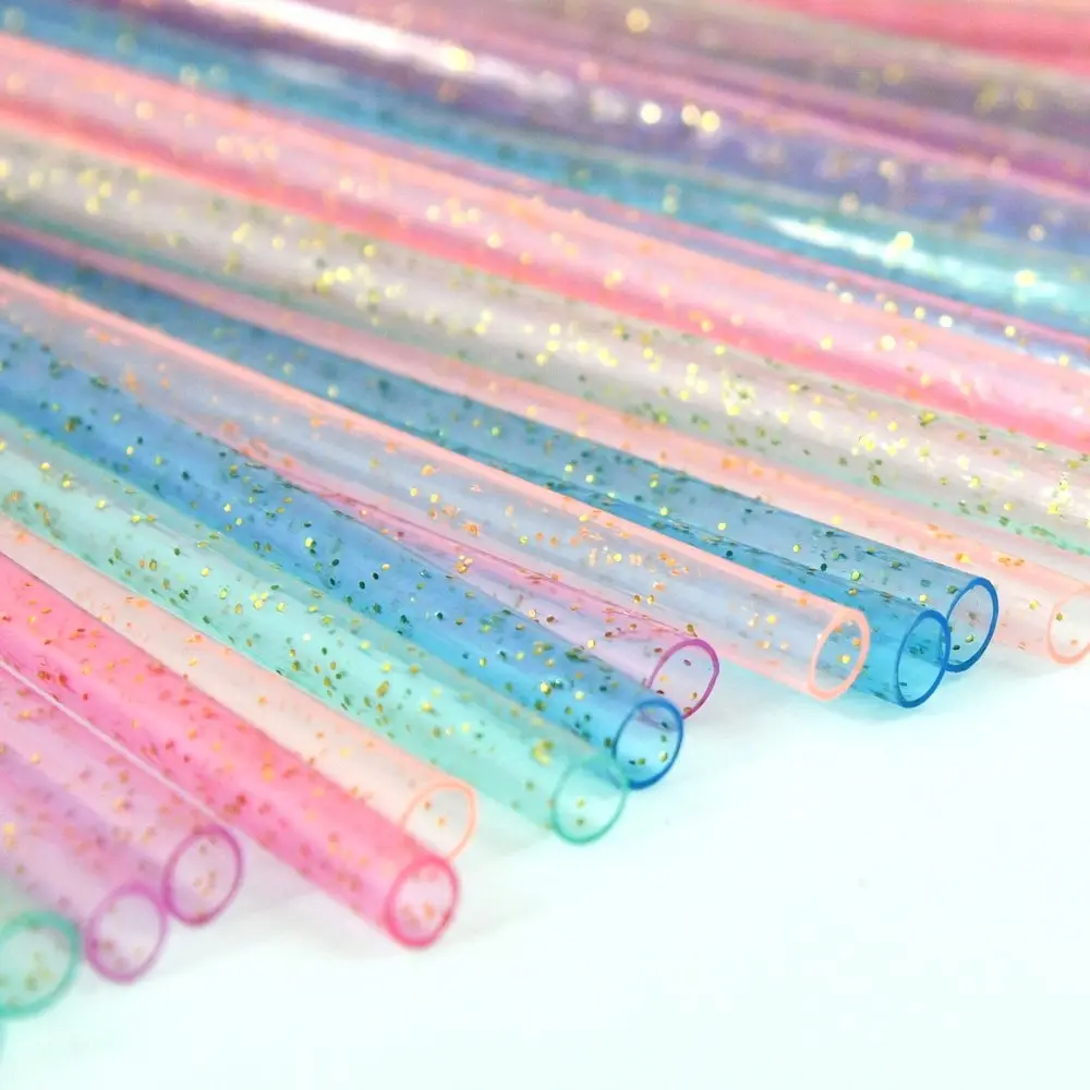 Трубочки для коктейля Блестки 50 шт с ершиком Трубочки для коктейля Блестки 50 шт с ершиком