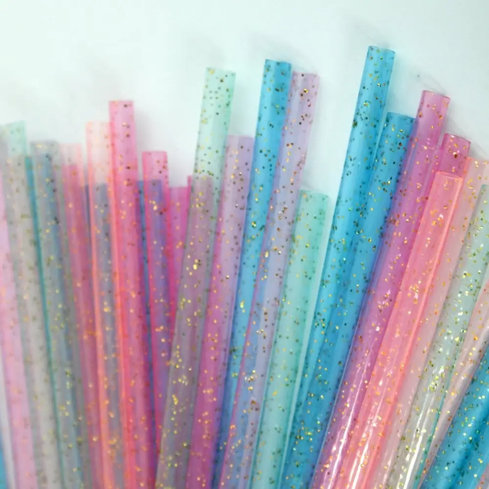 Трубочки для коктейля Блестки 50 шт с ершиком Трубочки для коктейля Блестки 50 шт с ершиком
