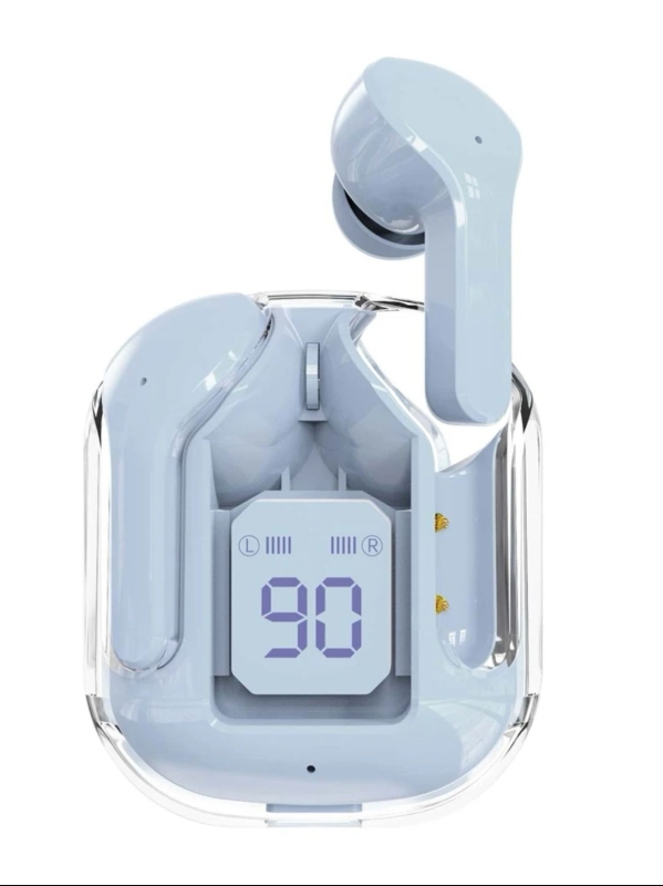 Беспроводные прозрачные наушники голубые Беспроводные прозрачные наушники голубые