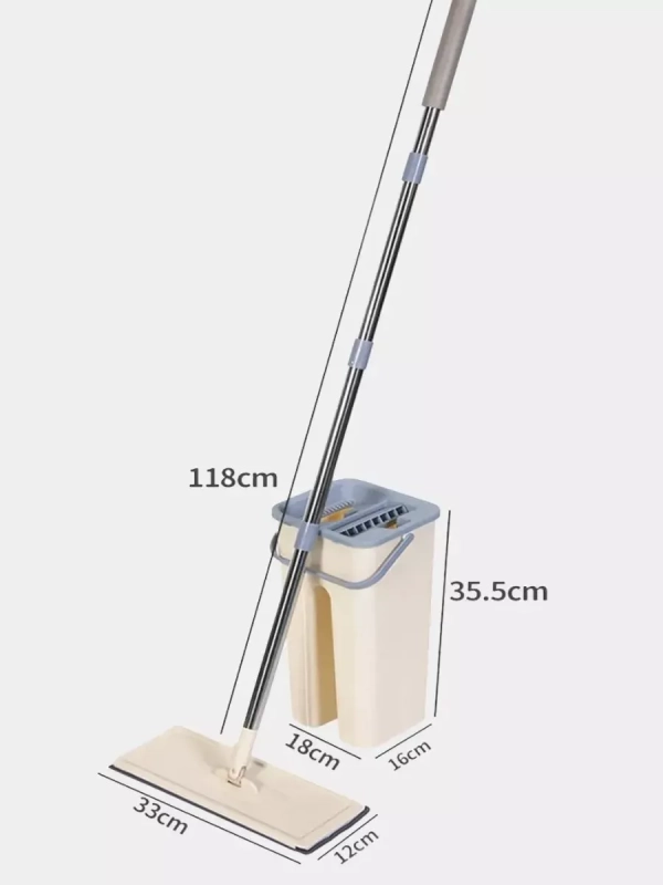 Комплект швабра и ведро с отжимом Комплект швабра и ведро с отжимом