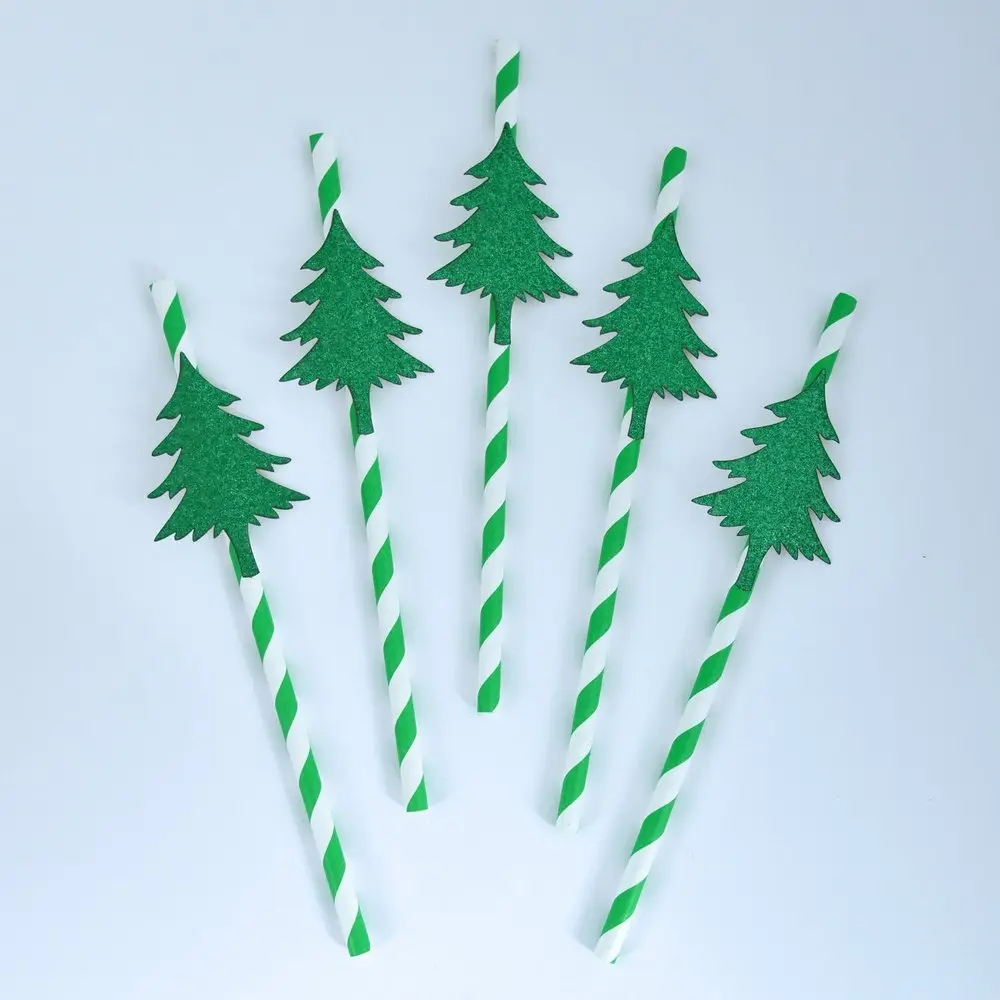 Трубочки для коктейля Хвойный лес 5 шт Трубочки для коктейля Хвойный лес 5 шт