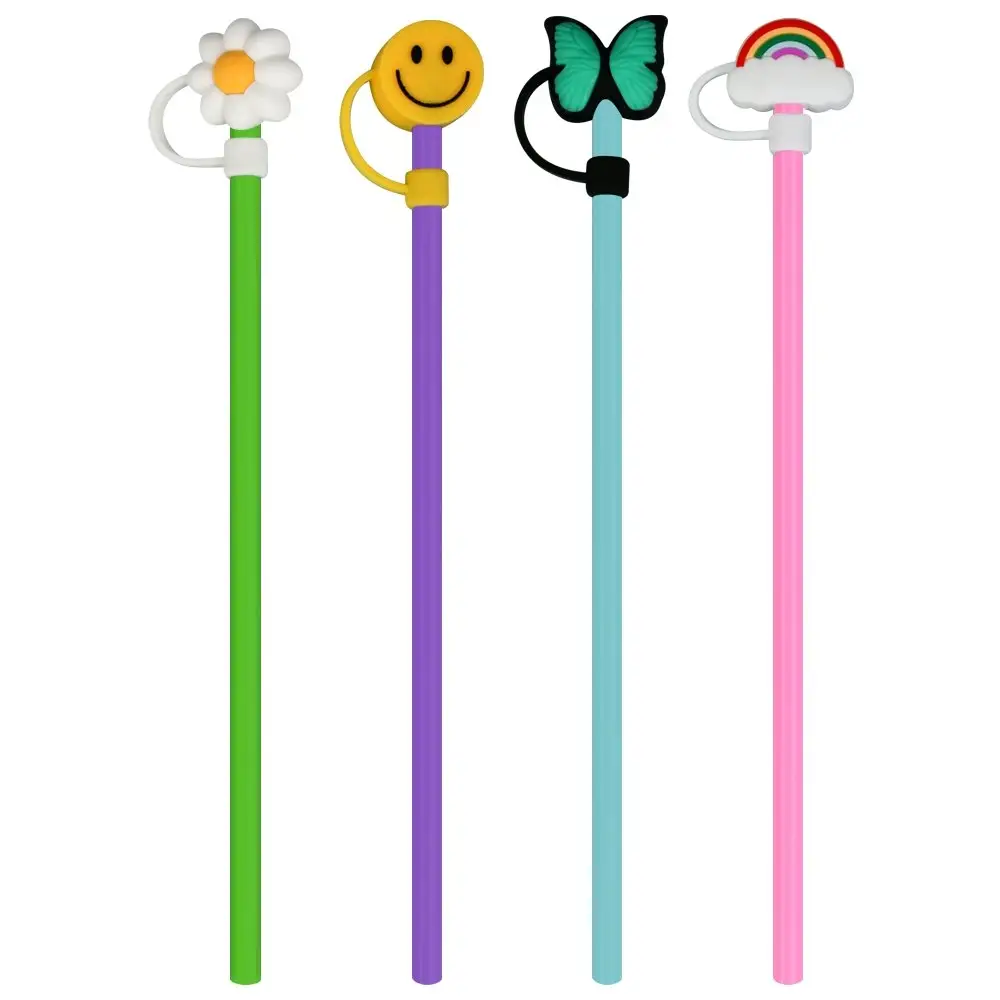 Трубочки для коктейля С колпачком 4 шт Трубочки для коктейля С колпачком 4 шт