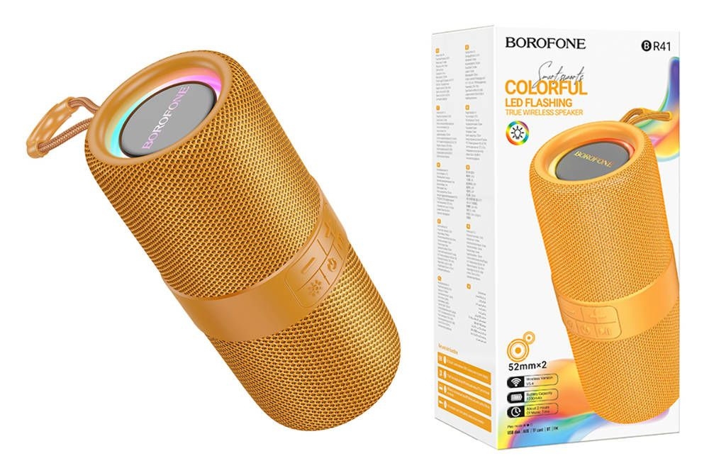 Портативная колонка BOROFONE BR41 оранжевая Портативная колонка BOROFONE BR41 оранжевая