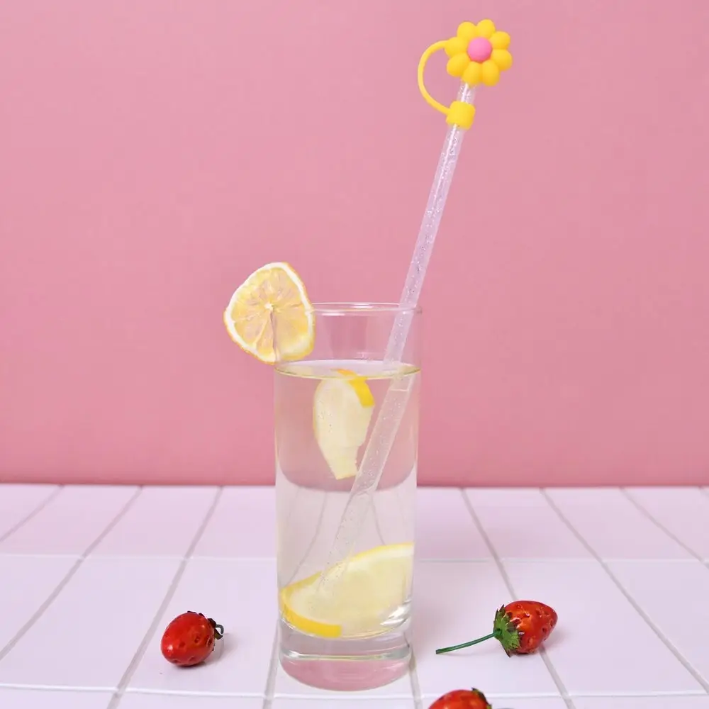 Колпачки для коктейльных трубочек Цветочки 4 шт Колпачки для коктейльных трубочек Цветочки 4 шт