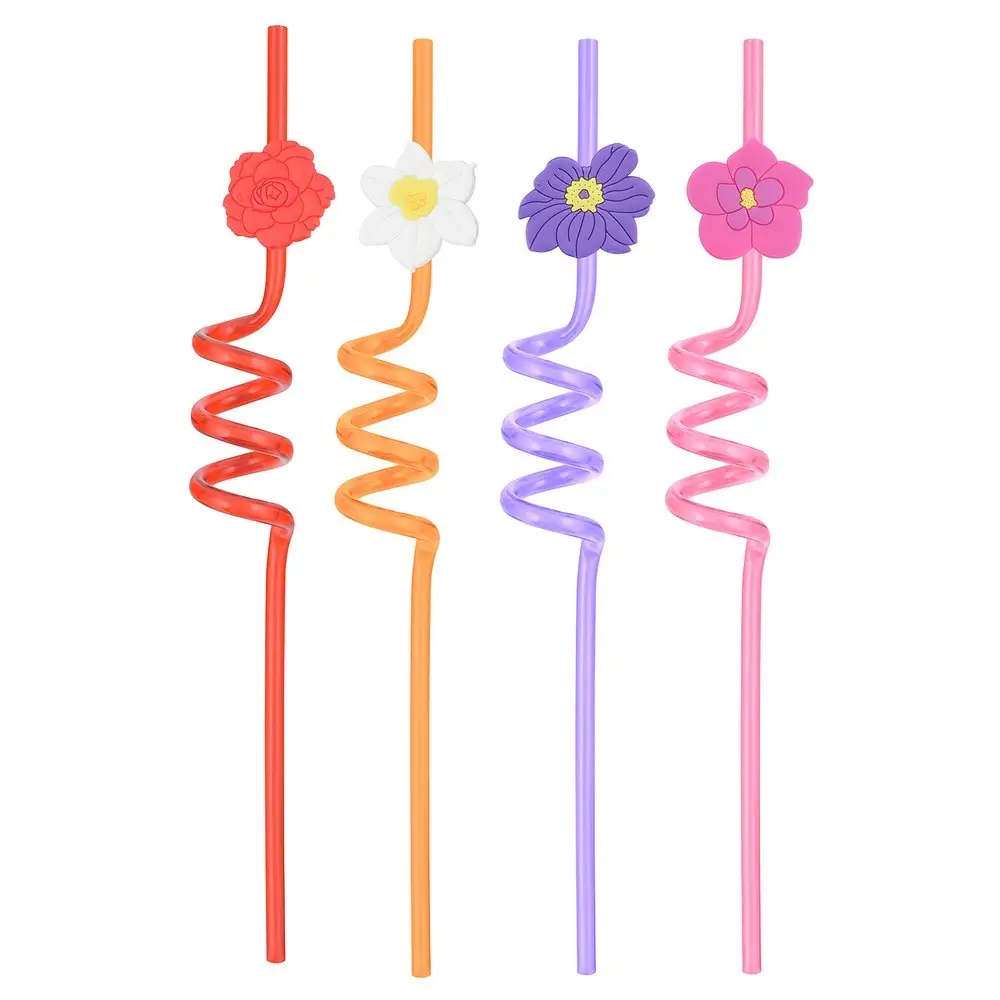 Трубочки для коктейля Гавайская вечеринка 4 шт Трубочки для коктейля Гавайская вечеринка 4 шт