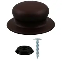 Ручка для крышки с саморезом коричневая диаметр 6 см Ручка для крышки с саморезом коричневая диаметр 6 см