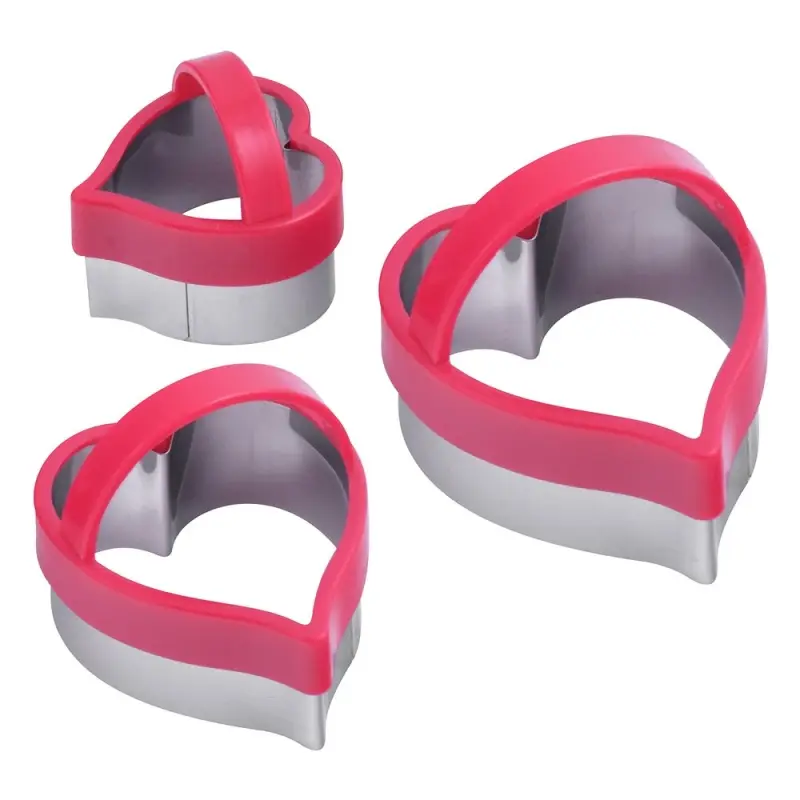 Форма для печенья, набор 3 шт, Форма для печенья, набор 3 шт, "Сердечки"