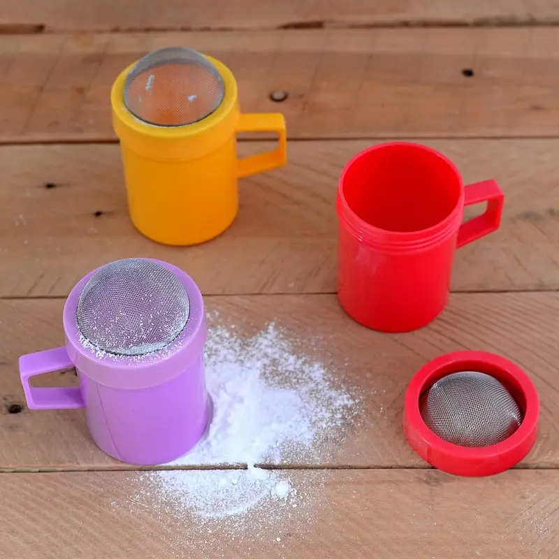 Кружка сито для сахарной пудры и какао (ассортимент) Кружка сито для сахарной пудры и какао (ассортимент)