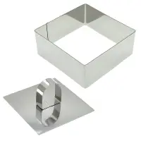 Кулинарная форма "Квадрат" с крышкой-прессом, 10х10х4см