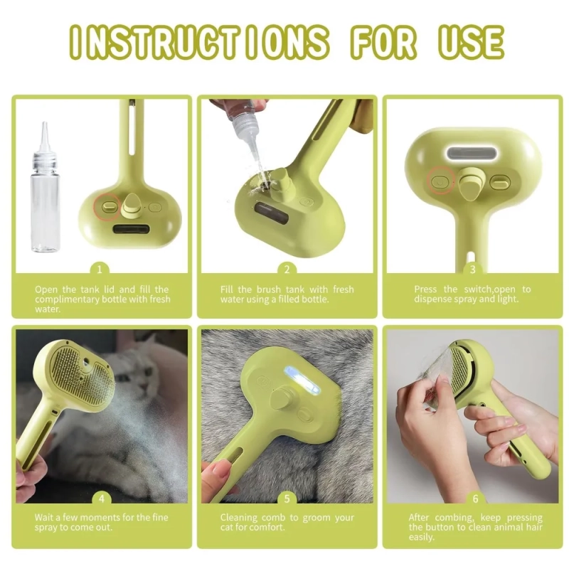 Расческа-спрей для кошек (цвет в ассортименте) Расческа-спрей для кошек (цвет в ассортименте)