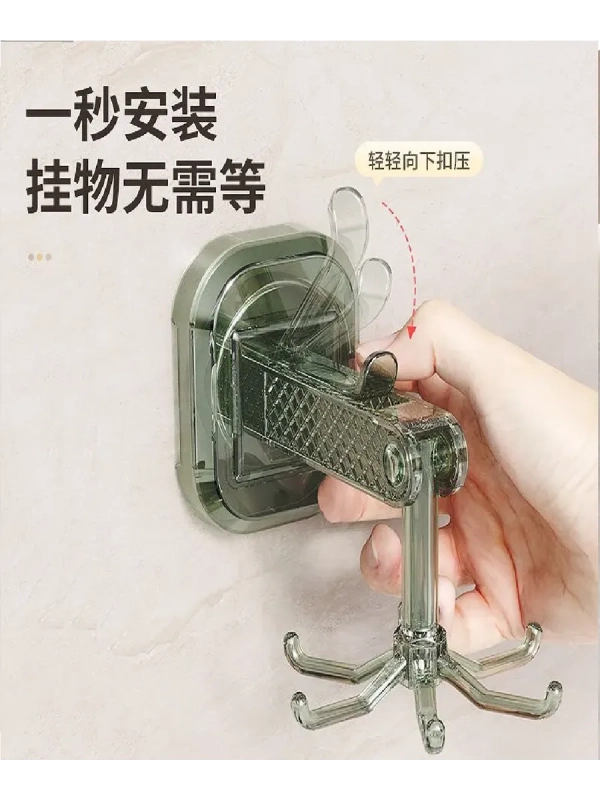 Крючок на присосках настенный вращающийся (цвет в ассортименте) Крючок на присосках настенный вращающийся (цвет в ассортименте)