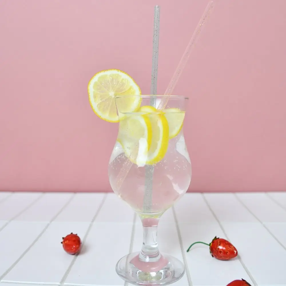 Трубочки для коктейля Блестки 12 шт с ершиком Трубочки для коктейля Блестки 12 шт с ершиком