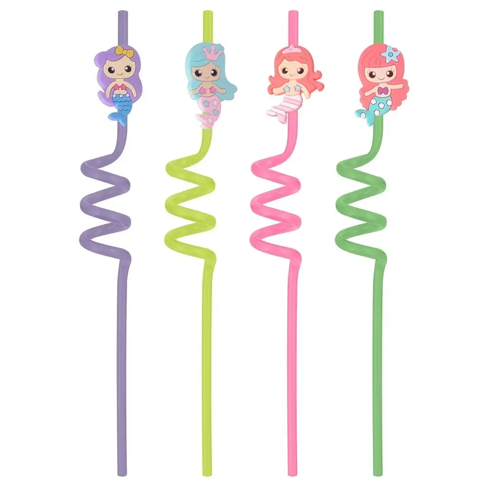 Трубочки для коктейля Веселые русалочки 4 шт Трубочки для коктейля Веселые русалочки 4 шт