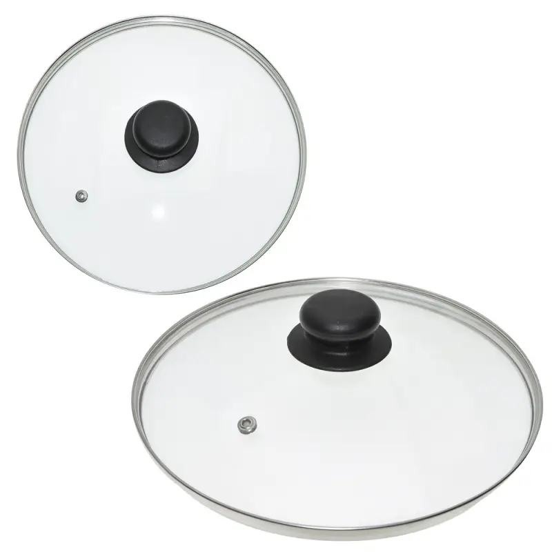Крышка стеклянная с металлическим ободом диаметр 24см Крышка стеклянная с металлическим ободом диаметр 24см