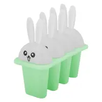 Форма для мороженого 4 ячейки Зайчата