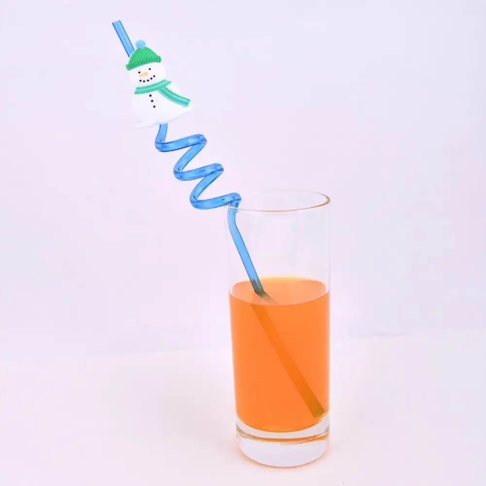 Трубочки для коктейля Новогодняя компания 4 шт Трубочки для коктейля Новогодняя компания 4 шт