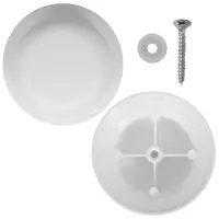 Ручка для крышки с саморезом белая 6 см Ручка для крышки с саморезом белая 6 см