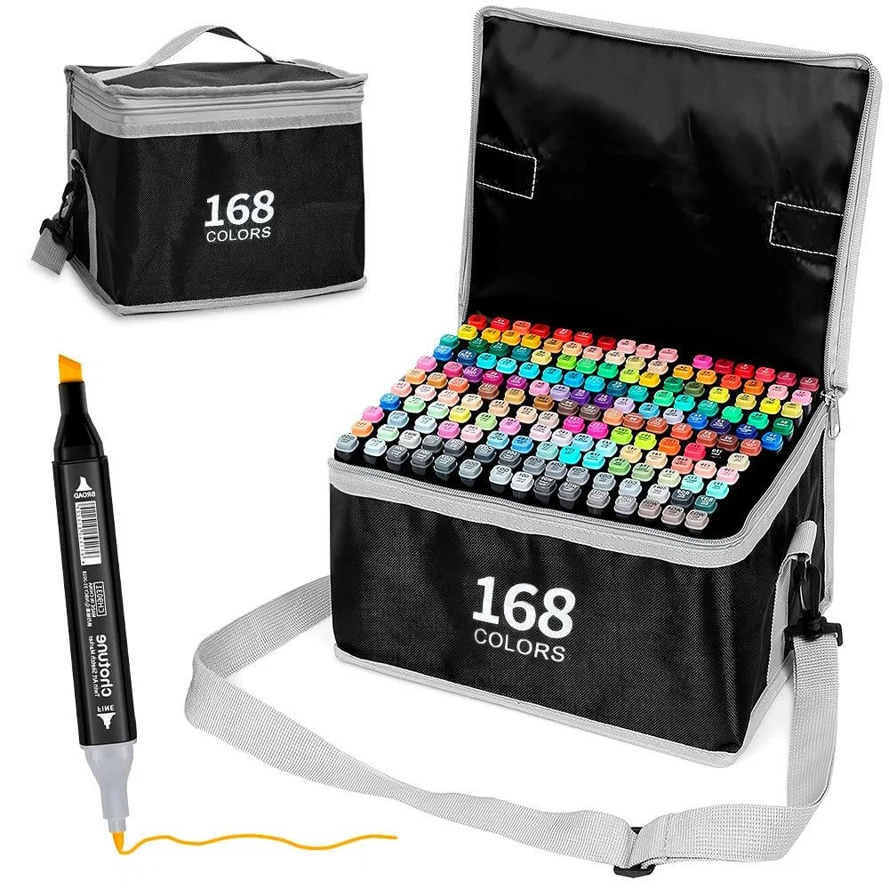 Двусторонние маркеры 168 цветов Двусторонние маркеры 168 цветов