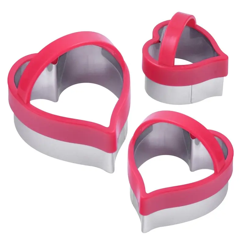 Форма для печенья, набор 3 шт, Форма для печенья, набор 3 шт, "Сердечки"