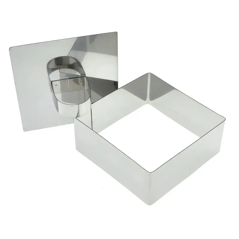 Кулинарная форма "Квадрат" с крышкой-прессом, 10х10х4см