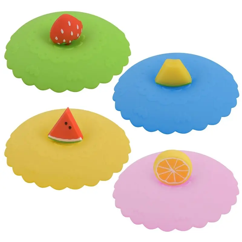 Силиконовая крышка присоска для чашек и банок Фруктовый ломтик (ассортимент) Силиконовая крышка присоска для чашек и банок Фруктовый ломтик (ассортимент)
