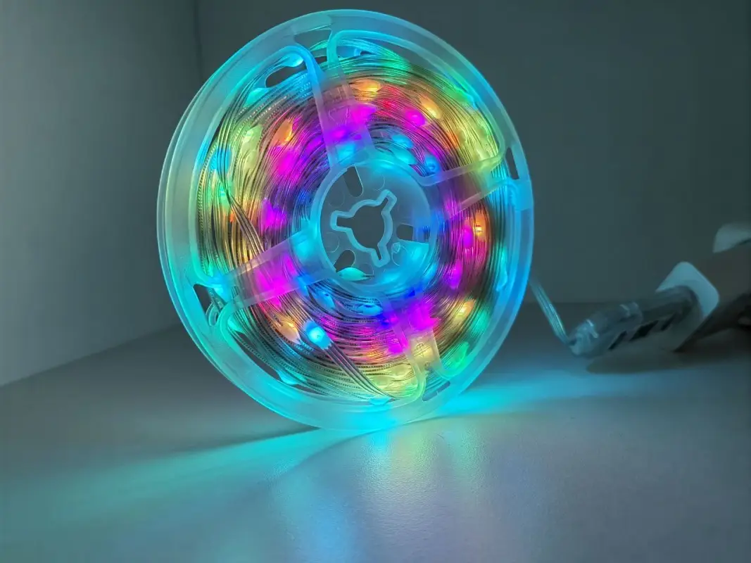 Новогодняя гирлянда роса 10 метров разноцветная