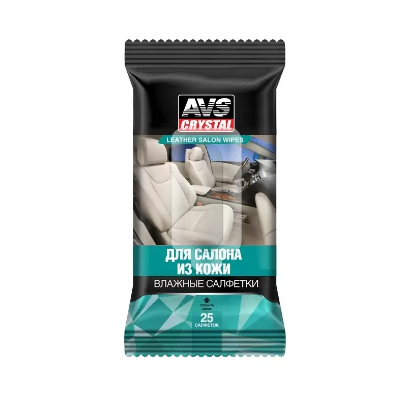 Влажные салфетки "Для салона из кожи" 25 шт.
