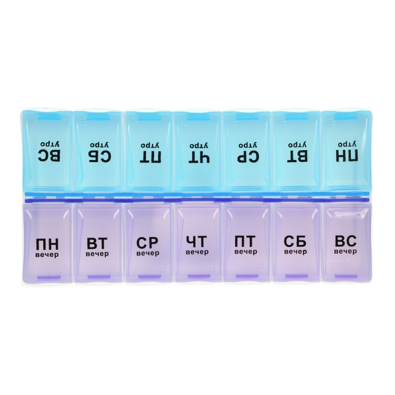 VETTA Бокс для таблеток, 14 отсеков, пластик, 18,5х9см VETTA Бокс для таблеток, 14 отсеков, пластик, 18,5х9см