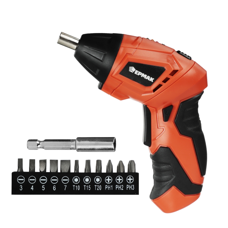 ЕРМАК Отвертка аккум. ОА-48C, 4,8 В, Ni-Cd, 0,6 Ач, 2 Нм,200 об/мин,LED подсветка. пов. рук,блистер ЕРМАК Отвертка аккум. ОА-48C, 4,8 В, Ni-Cd, 0,6 Ач, 2 Нм,200 об/мин,LED подсветка. пов. рук,блистер