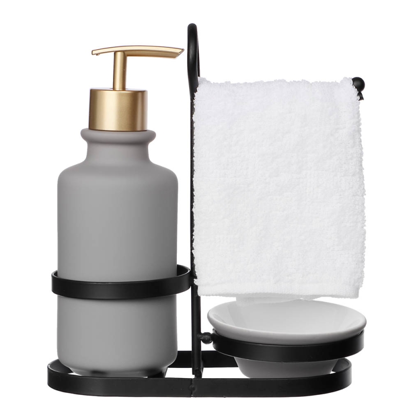 VETTA Диспенсер для моющего средства с салфеткой и металлической стойкой VETTA Диспенсер для моющего средства с салфеткой и металлической стойкой