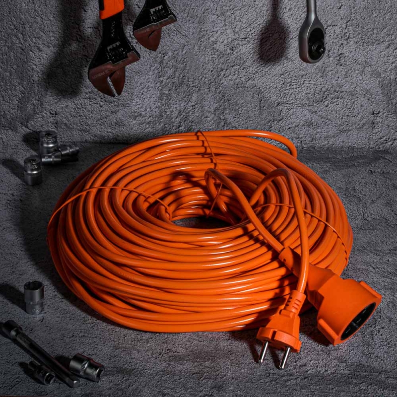 ЕРМАК Удлинитель силовой в мотке, 2х1,5 мм2, длина 50м (макс.нагрузка 16А или 2,2кВт) ЕРМАК Удлинитель силовой в мотке, 2х1,5 мм2, длина 50м (макс.нагрузка 16А или 2,2кВт)