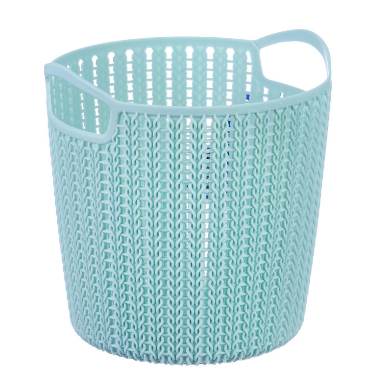 VETTA Корзинка вязаная круглая с ручками, 16,5х16см, пластик VETTA Корзинка вязаная круглая с ручками, 16,5х16см, пластик
